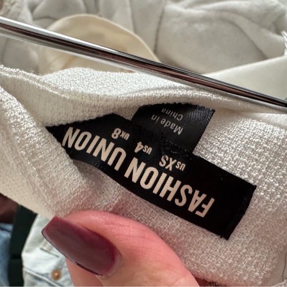 Fashion Union White Fringe Pencil Skirt - Picture 3 of 3